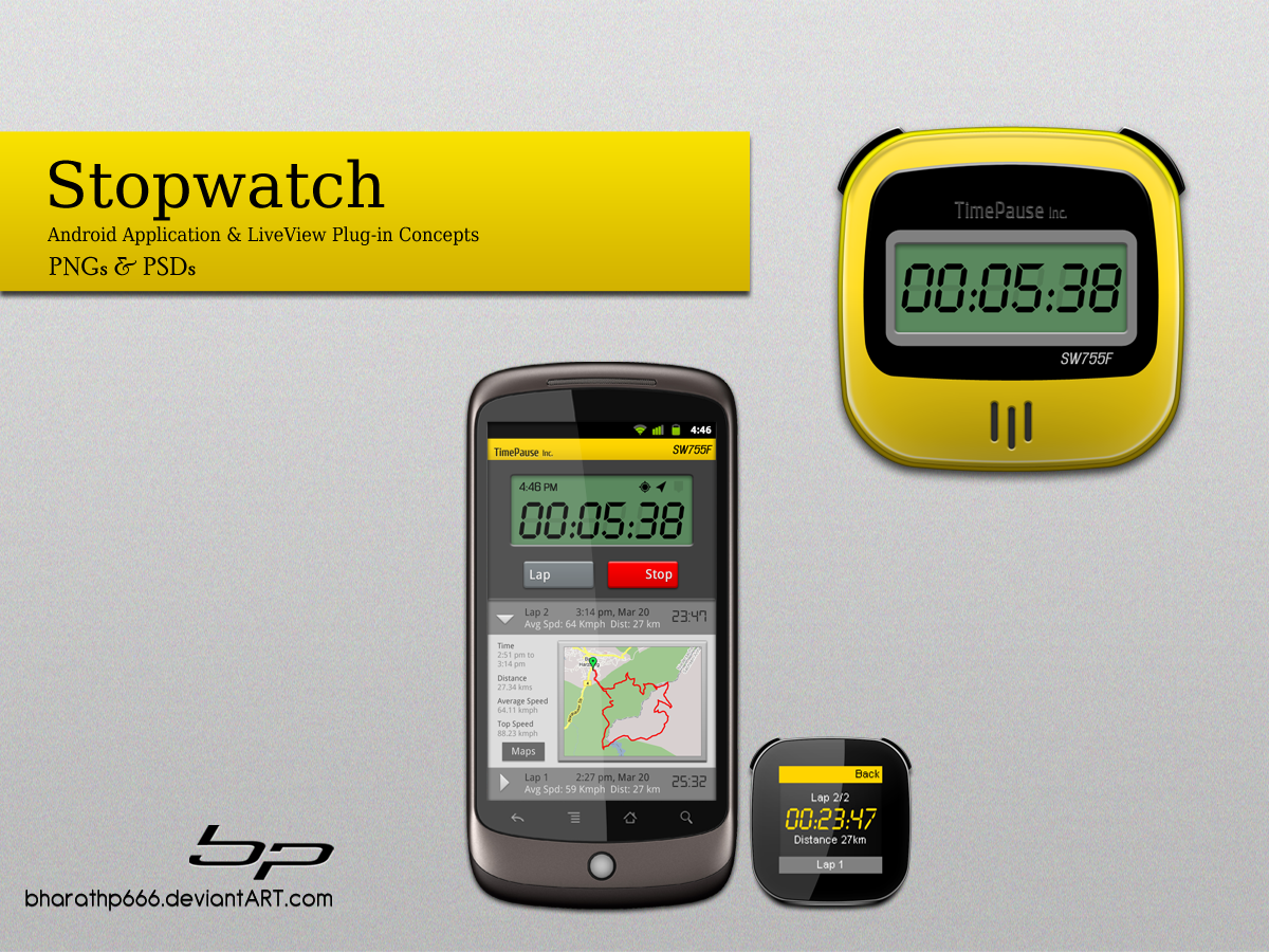 Android: Stopwatch App Concept