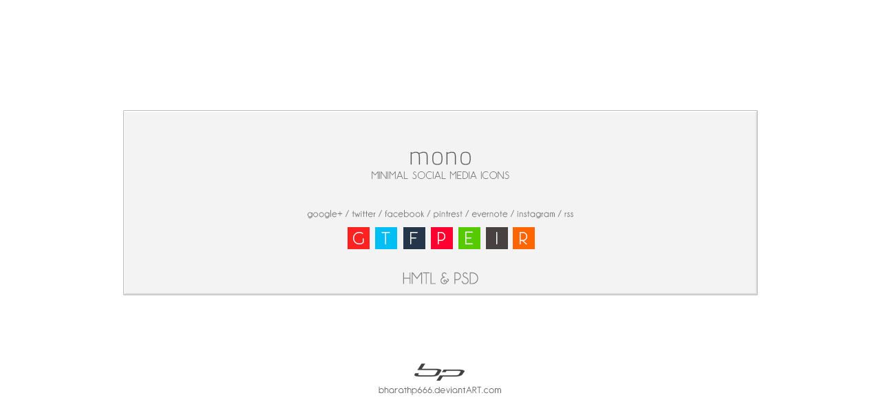 mono : minimal social media icons