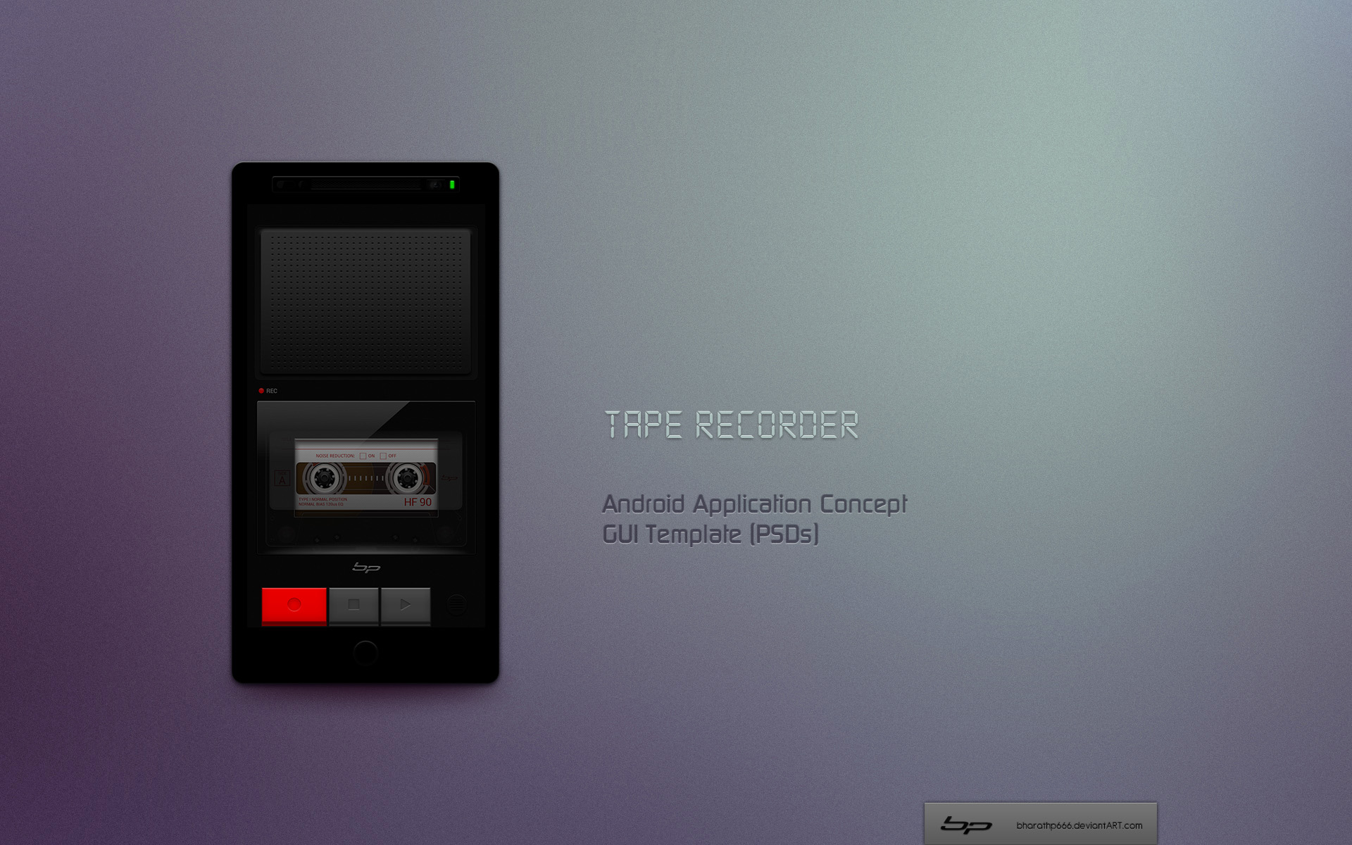 Android Tape Recorder App. Concept by bharathp666 on DeviantArt