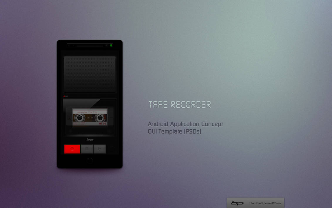 Android Tape Recorder App. Concept by bharathp666 on DeviantArt