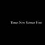 Times New Roman Font