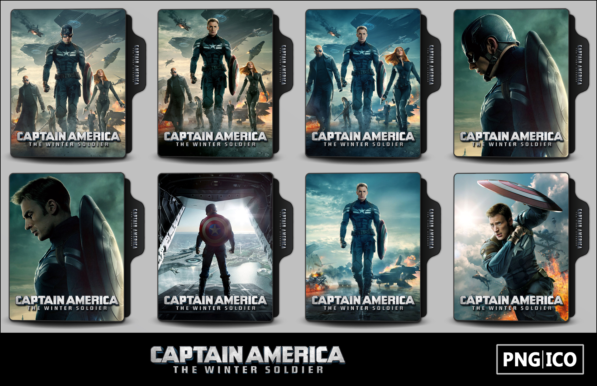 Captain America 2 (2014) Folder Icons by OnlyStyleMatters on DeviantArt