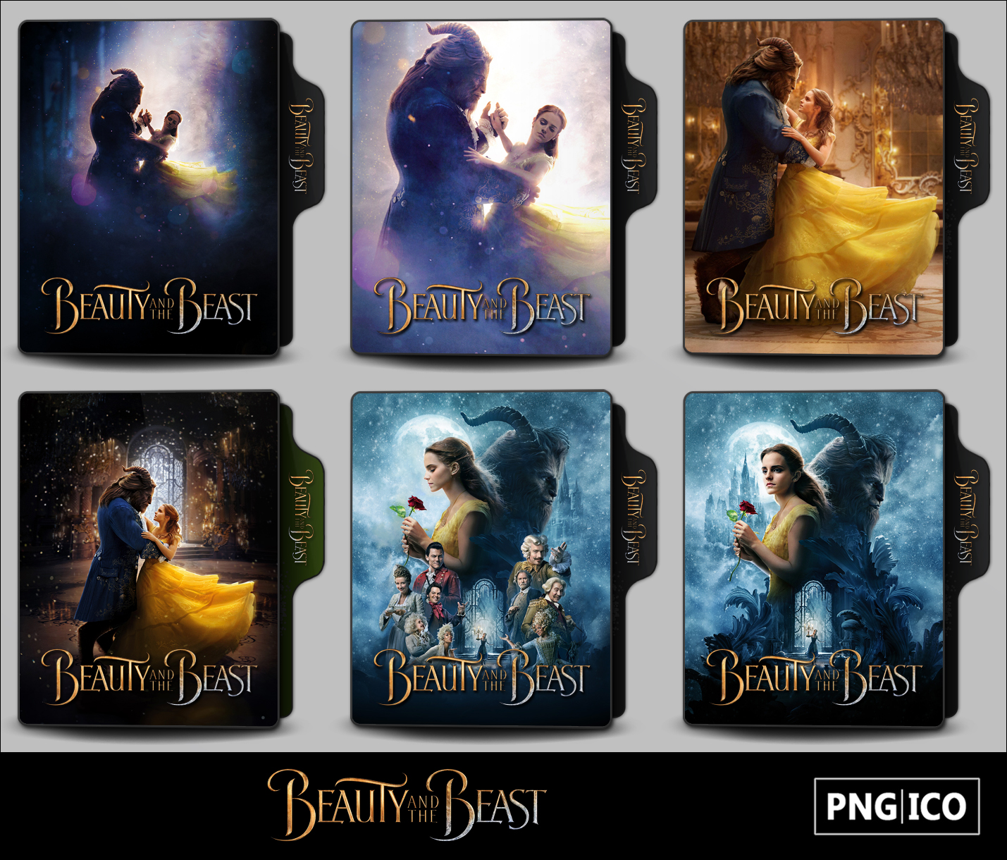 Beauty and the Beast (2017) Folder Icons