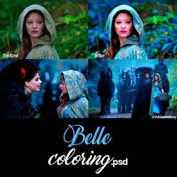 belle psd coloring