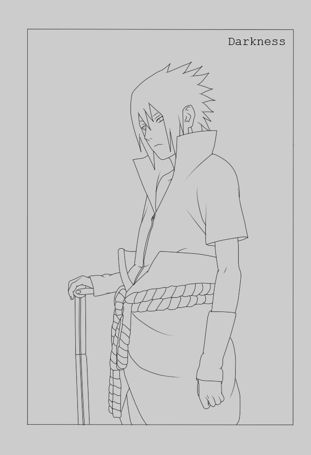 Sasuke Uchiha 408 cover lineart