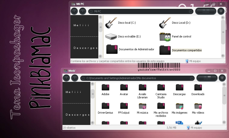 Tema Iconpackager PinkBlaMac.