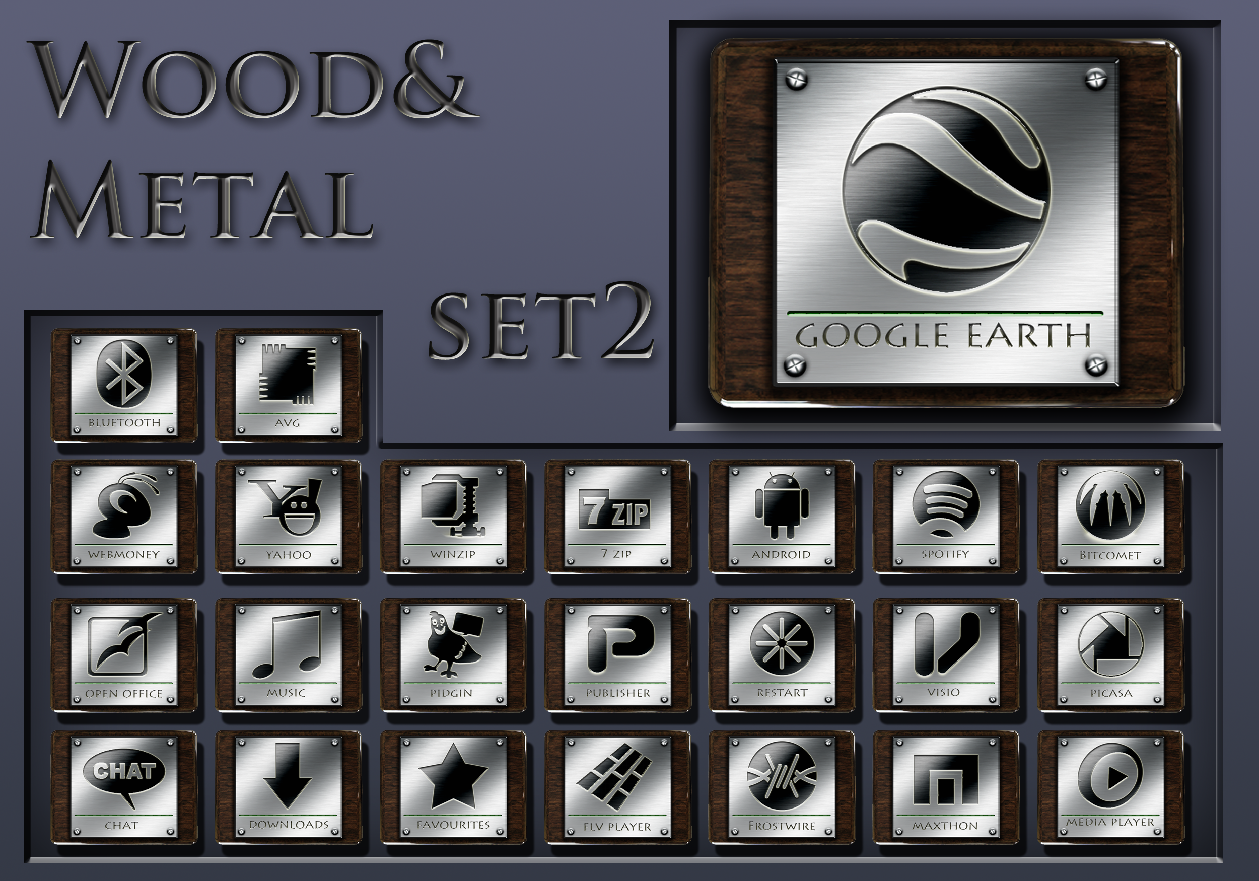 wood and metal  set 2