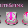 white and pink icon set 1