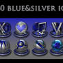 silver and blue collection
