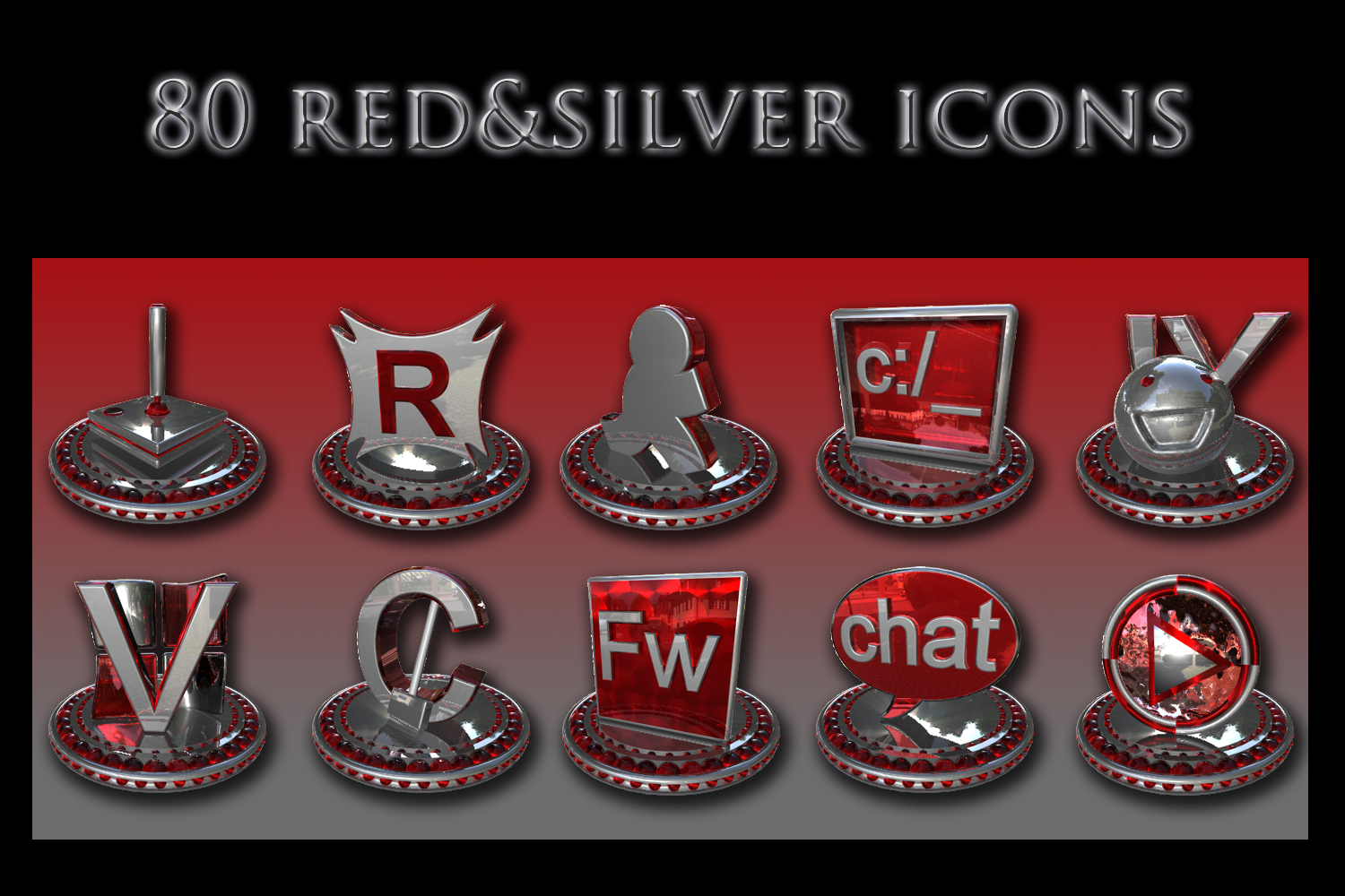 red and silver collection