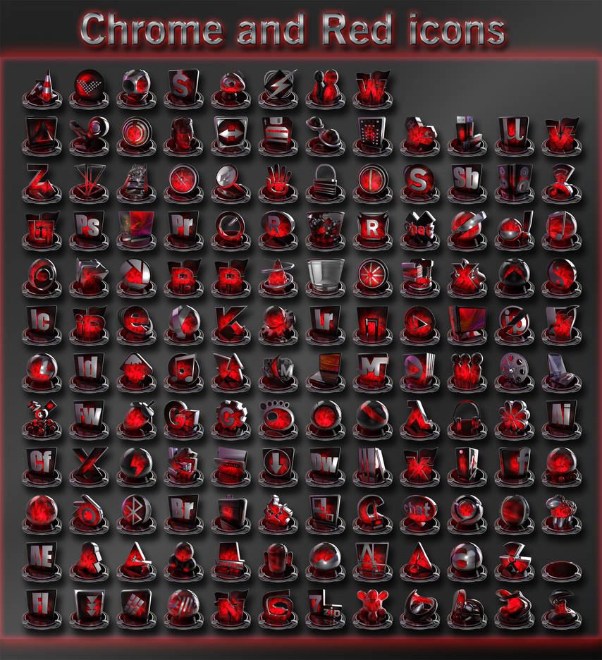 chrome and red icons xylomon on DeviantArt
