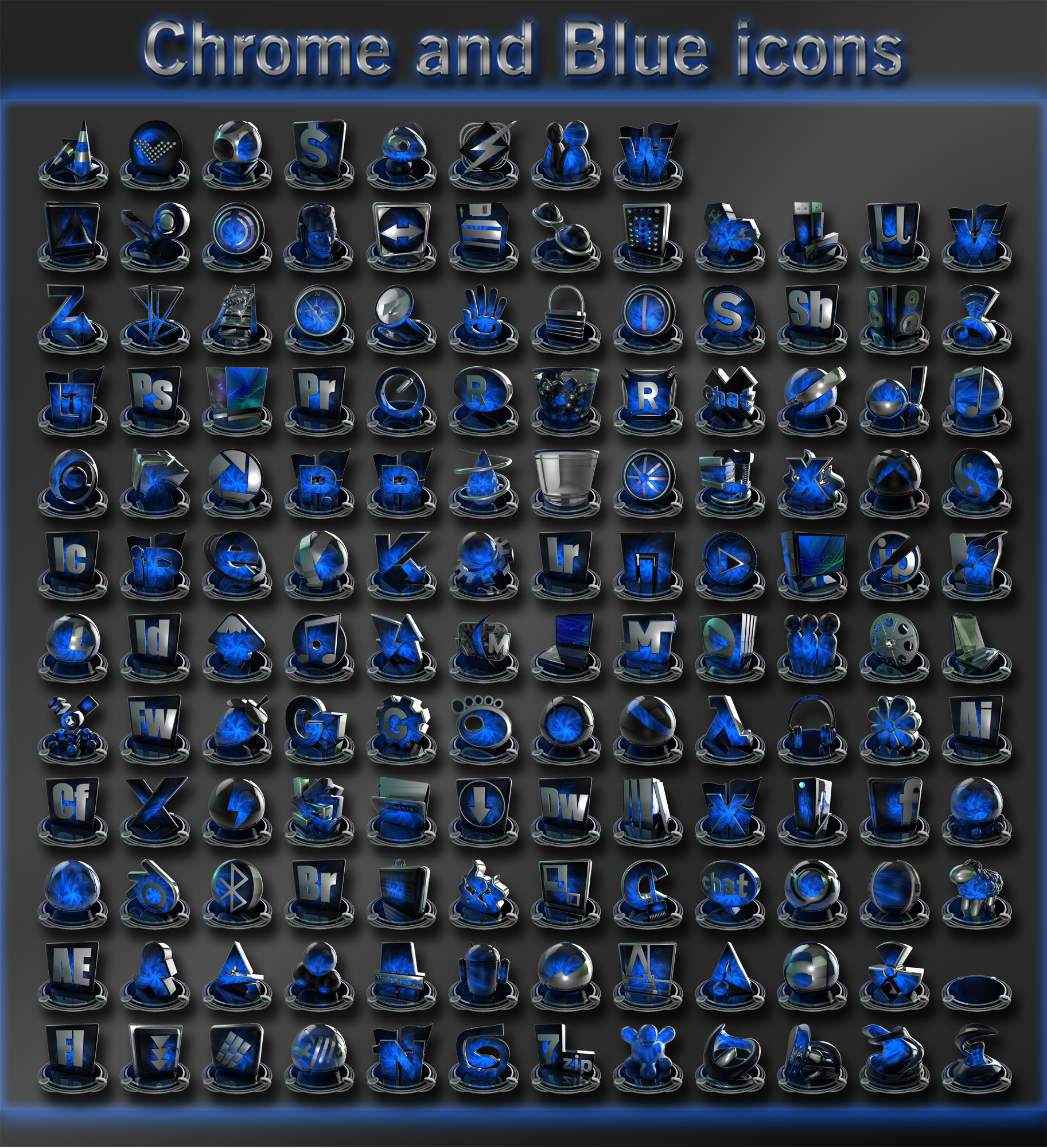 chrome and blue icons