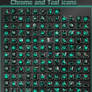 chrome and teal icons