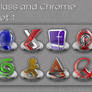 glass and chrome icons   set 1