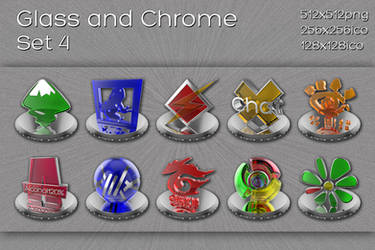 glass and chrome set 4