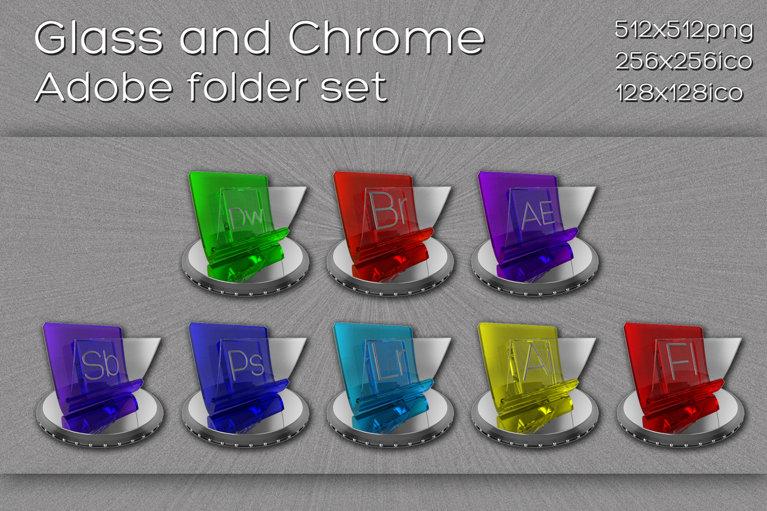glass and chrome adobe folders