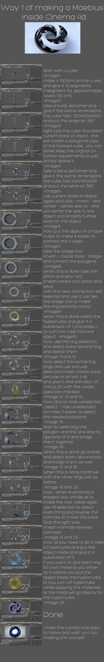 way 1 of making a moebius inside cinema 4d