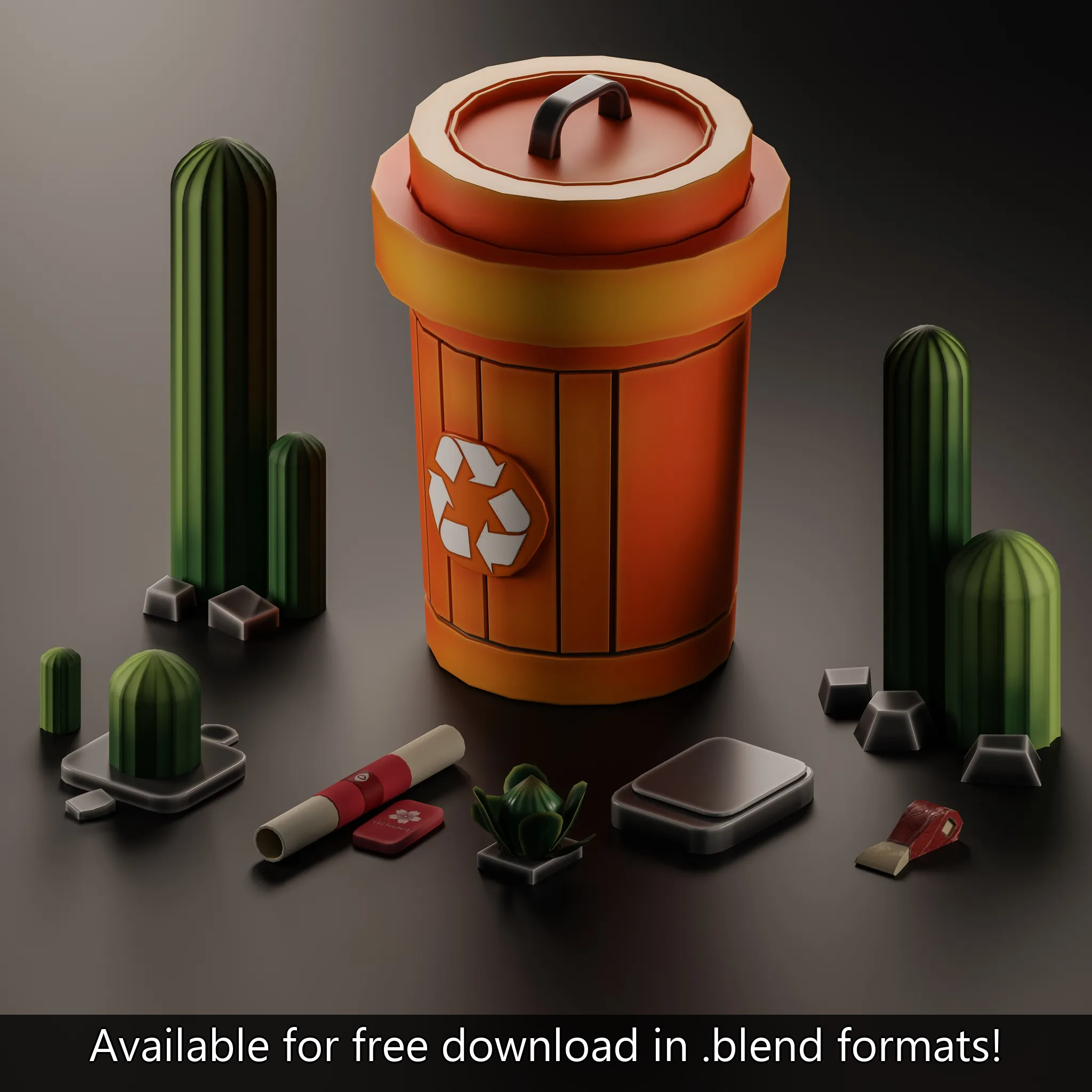 .blend Model Trash Can by UmangBaba on DeviantArt