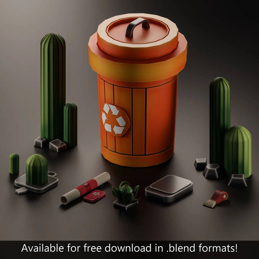 .blend Model Trash Can by UmangBaba on DeviantArt