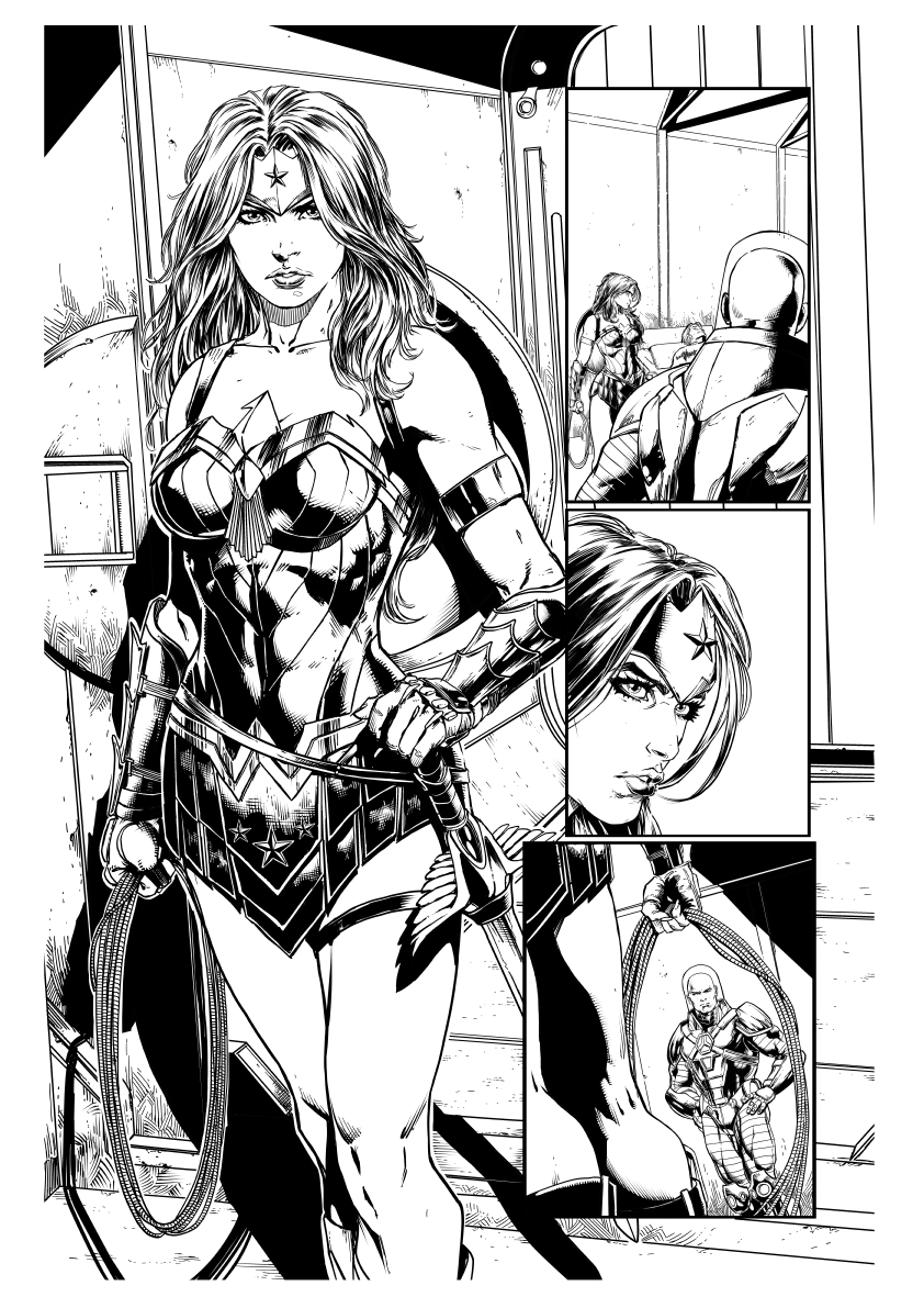 JusticeLeague36pg14 Wonder Woman new look