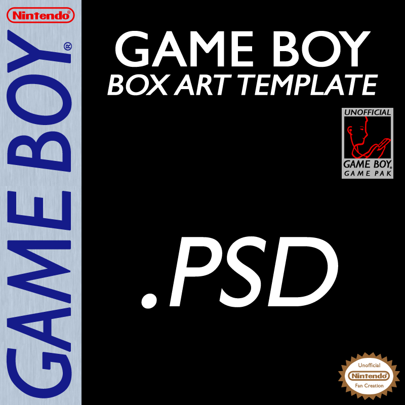 Gameboy Advance Box Art Template