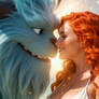 Blue and honey kiss