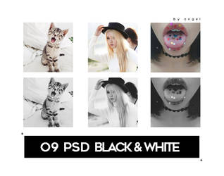 O9 Black and White PSD Coloring | By: Angel