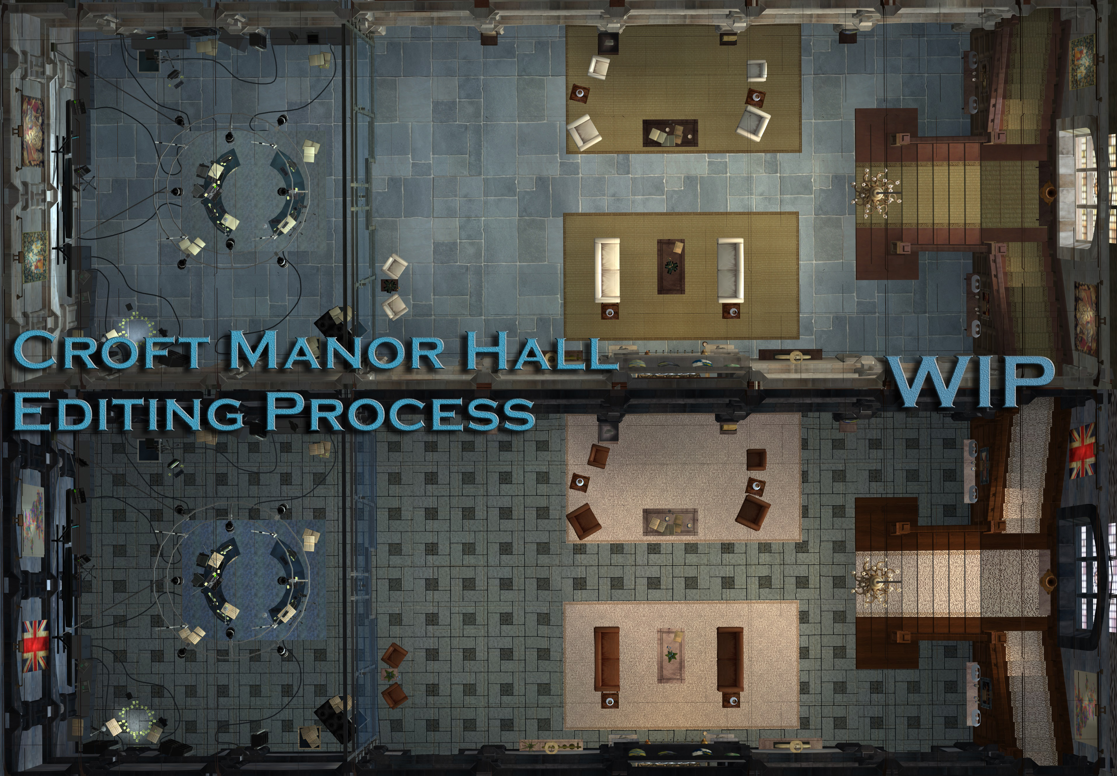 wallpapers Rise Of The Tomb Raider Croft Manor Map croft manor hall editing process wip by