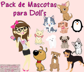 Pack de mascotas para Doll Png!!!