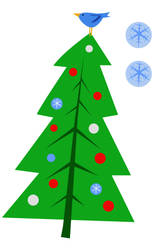 Christmas Tree and Snowflakes