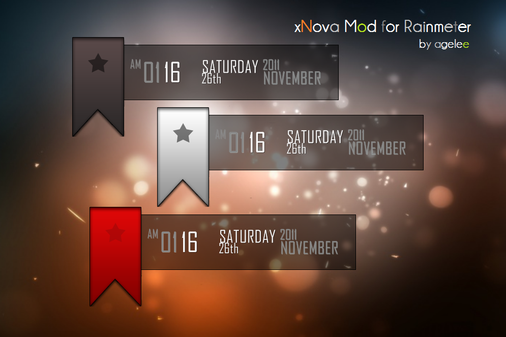 xclock rainmeter