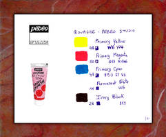 PEBEO Gouache Swatches - Primary Colours