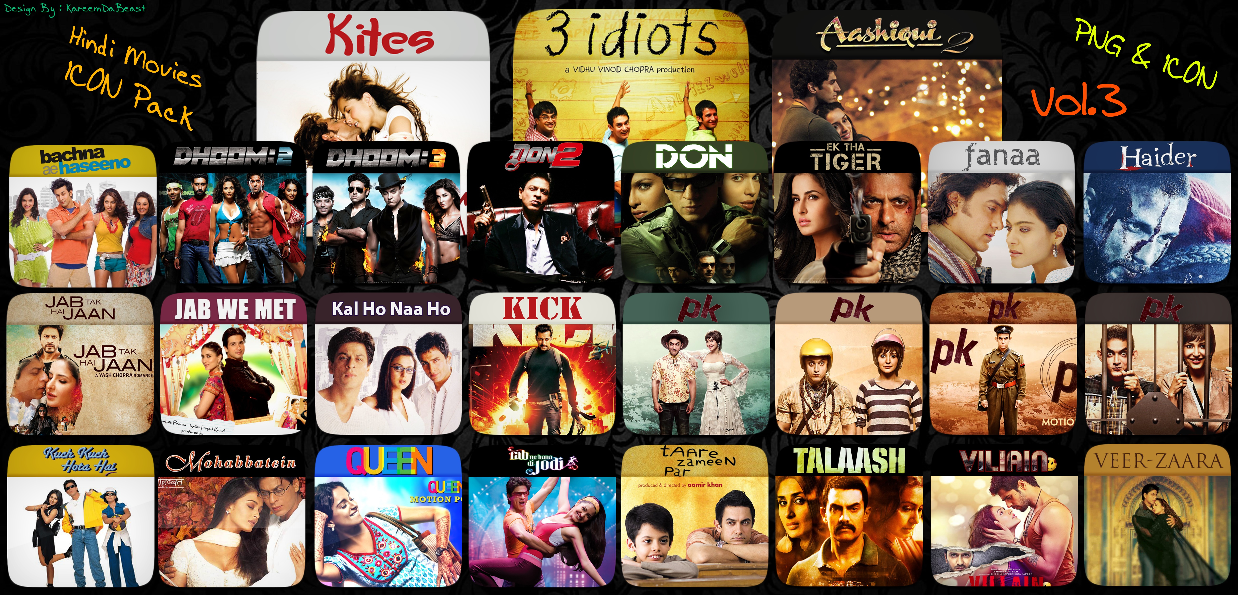 Hindi Movies ICON Pack 3