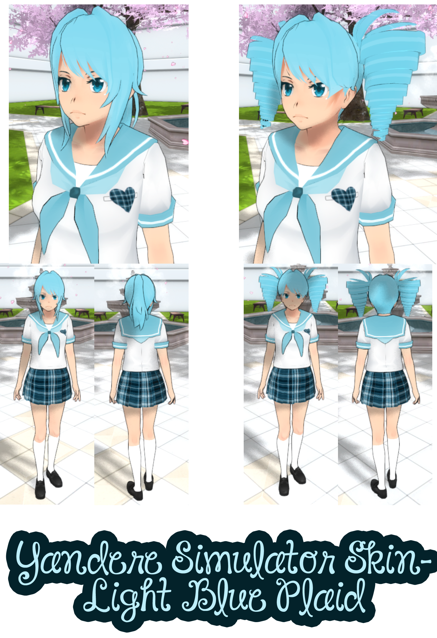 Yandere Simulator- Light Blue Plaid by ImaginaryAlchemist on DeviantArt