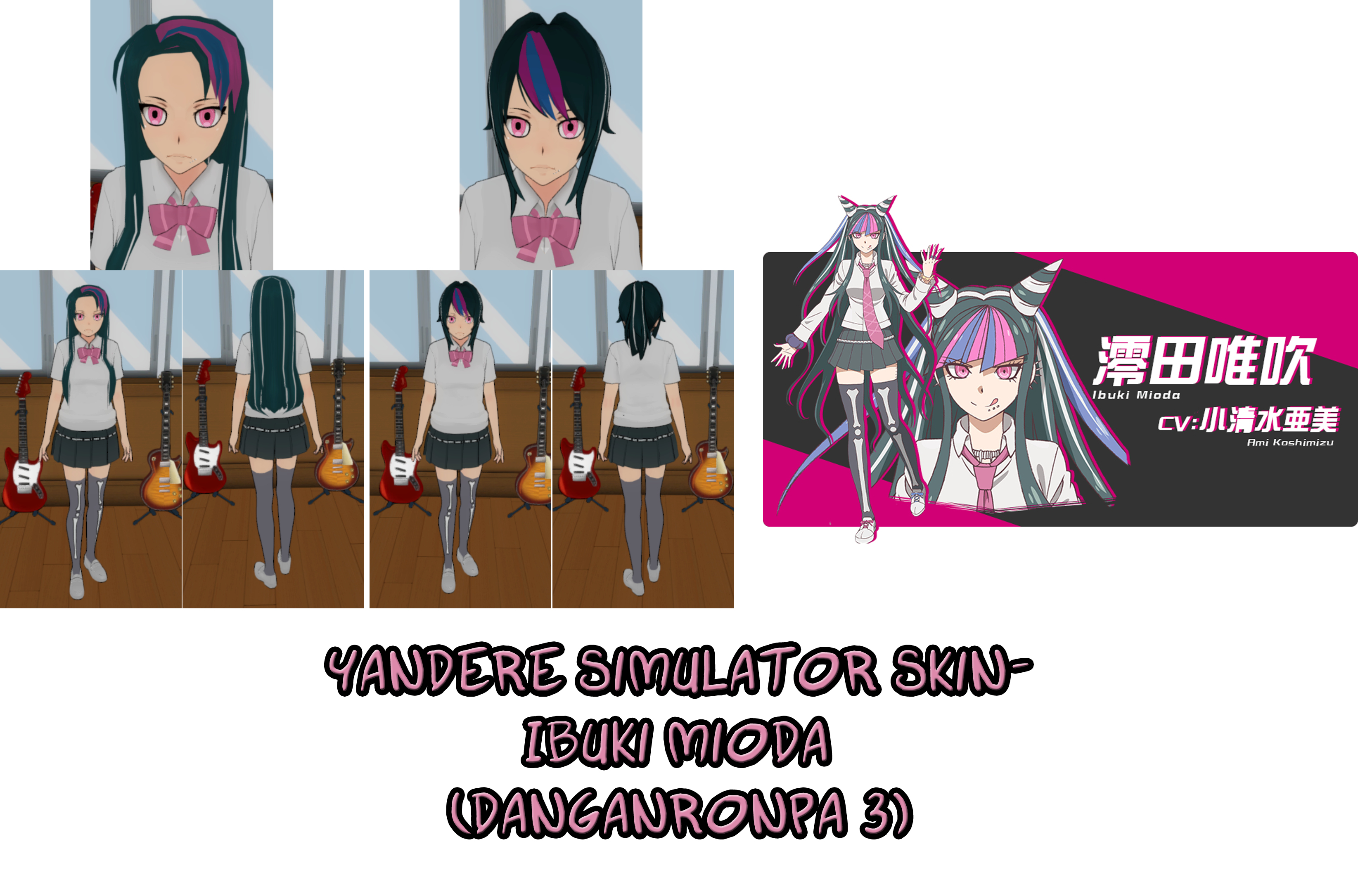 Yandere Simulator Ibuki Mioda Dr3 Skin By Imaginaryalchemist On