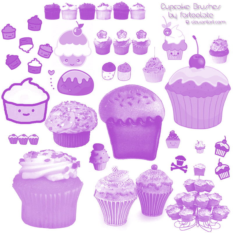 Cupcake Brushes by fartoolate on DeviantArt