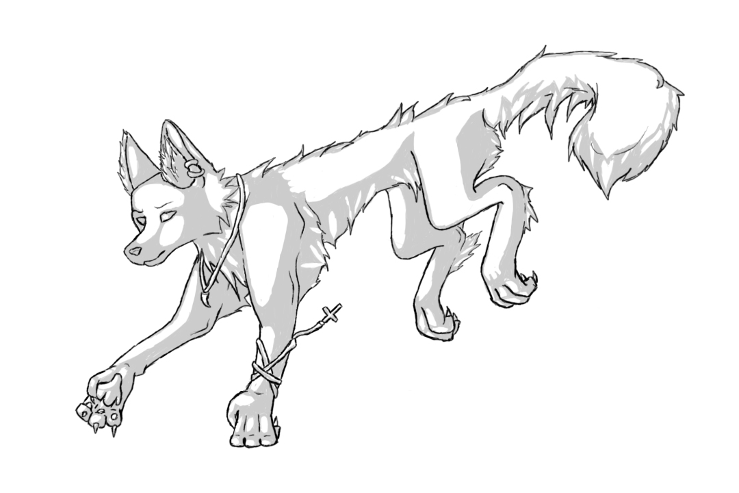 Werewolf Lineart by AjuDragon on DeviantArt