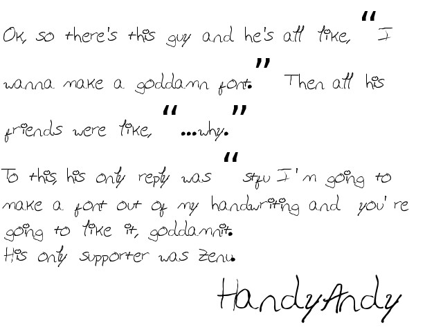 HandyAndy font