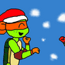 Mikey and Raph in Winter