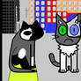 Davinci Does A Typical Cat Thing with my art!
