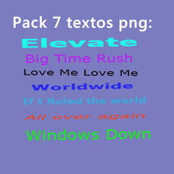 Pack 7 Textos Png De Btr