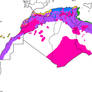 linguistical map of AH Maghreb