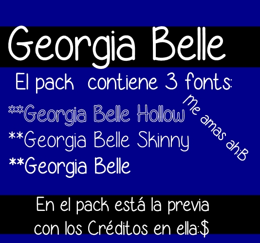 Pack de Font Georgia Belle:D