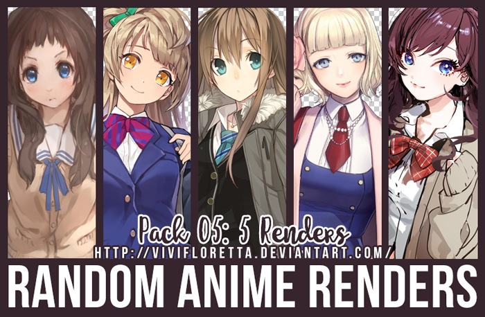 Anime Renders Pack 05 by ViviFloretta on DeviantArt