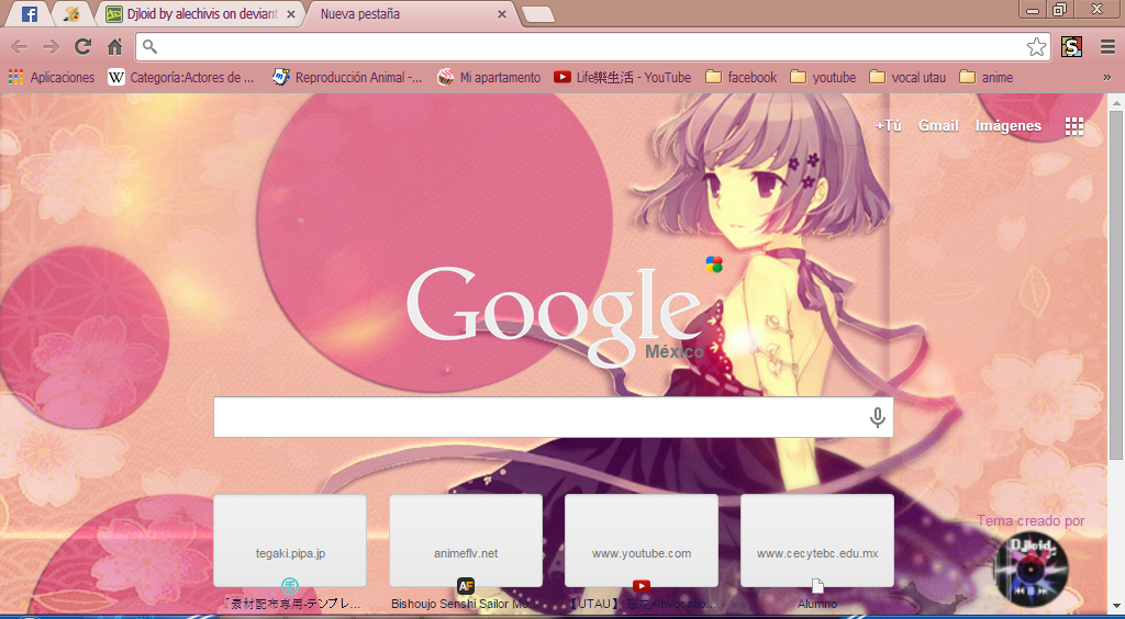 anime theme google chrome