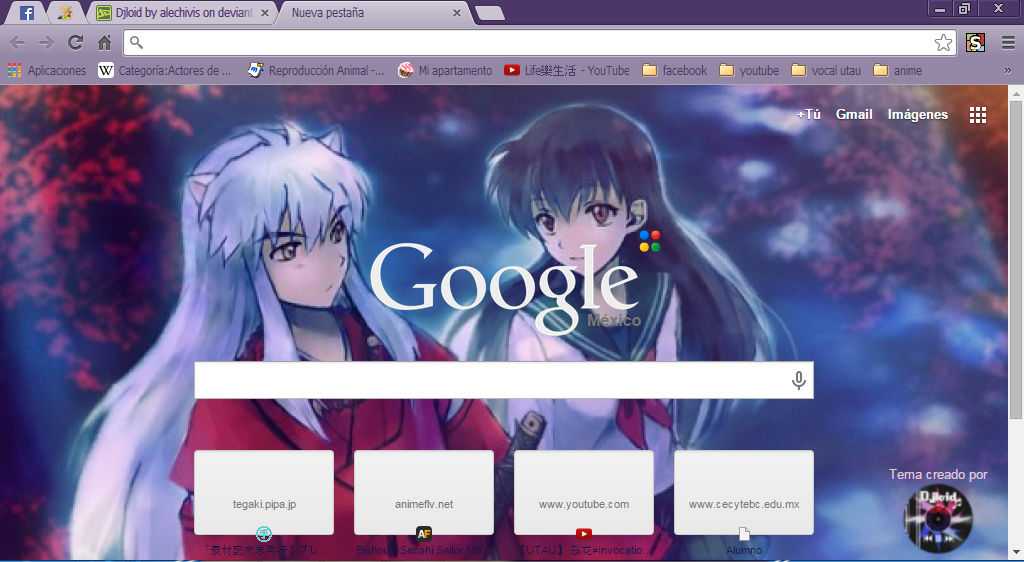 Inuyasha theme google chrome by alechivis on DeviantArt