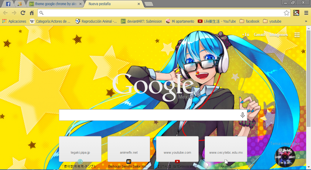 Miku theme google chrome