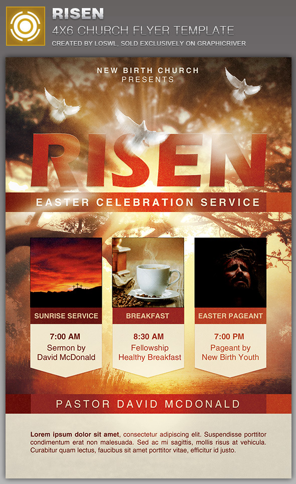 Risen Church Flyer Template