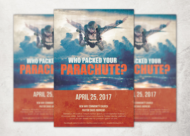 Who Packed your Parachute? Church Flyer