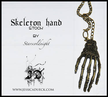 Skeleton hand stock by starscoldnight